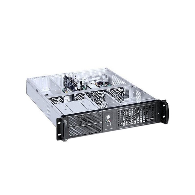 Chassis Industriale da Rack 19" 2U Nero