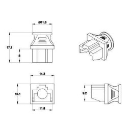 Tappi Parapolvere Prese RJ45, Bianco