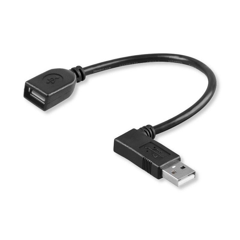 Cavo USB 2.0 A maschio angolato/A femmina 0,3m