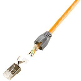 Plug Cat.6 / 6A / 7 / 7A RJ45 Schermato per Cavo Rigido/Flessibile