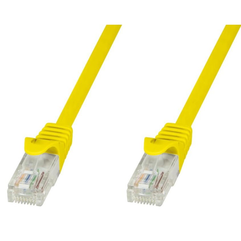 Cavo di rete Patch in CCA Cat.5E Giallo UTP 1m