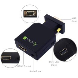 Mini Convertitore da VGA e Audio a HDMI