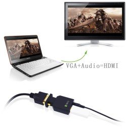 Mini Convertitore da VGA e Audio a HDMI