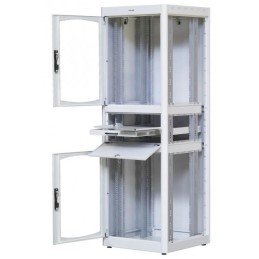 Armadio Rack 19" 600x800 38U con Ripiano Tastiera Grigio