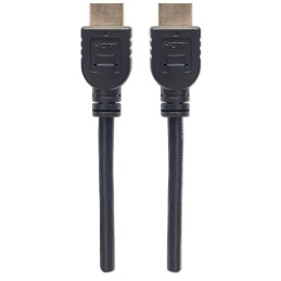 Cavo HDMI CL3 High Speed con Ethernet A/A M/M 1m Nero