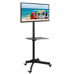 Supporto a Pavimento con Mensola Trolley TV LCD/LED/Plasma 19"-37"