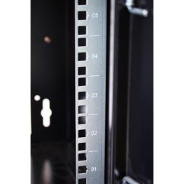 Armadio Rack 19" a Muro 9U prof. 450 Nero Assemblato