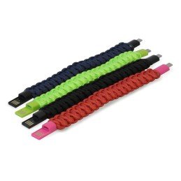 Bracciale Paracord con Micro USB Nero