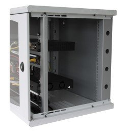 Armadio Rack 19" a muro 10 unità sezione unica prof. 500mm Grigio