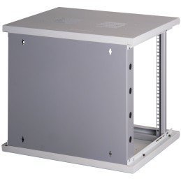 Armadio Rack 19" a muro 10 unità sezione unica prof. 500mm Grigio