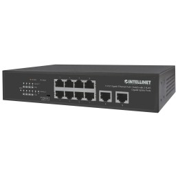 Switch Ethernet Gigabit 8 Porte PoE+ con 2 porte RJ45 Gigabit Uplink