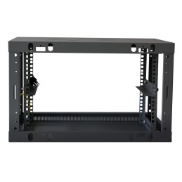 Armadio Rack 19" a muro 6 unità sezione unica profondità 450mm Nero