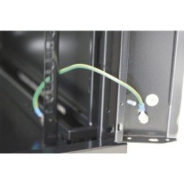 Armadio Rack 19" a muro 6 unità sezione unica profondità 450mm Nero