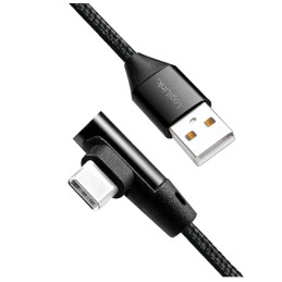 Cavo HighSpeed USB-C™ Maschio Angolato/USB-A Maschio Dritto 1m Nero