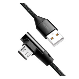 Cavo USB Micro-B Maschio Angolato/USB-A Maschio Dritto 0,3m Nero