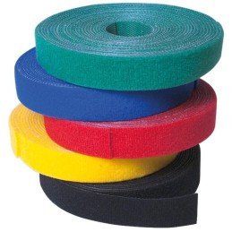 Rotolo di Velcro Gestione cavi Lunghezza 4m Larghezza 16mm Verde