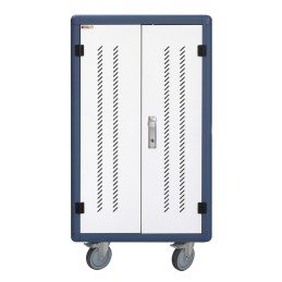 Carrello Stazione di Ricarica Ventilato 30 Notebook o Smartphone Bianco/Blu