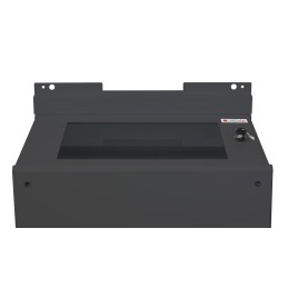 Armadio Rack 19" ideale per Accumulatori Fotovoltaico 8U P600mm Nero