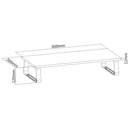 Stand Supporto di Rialzo per Monitor Laptop da Scrivania in Acciaio