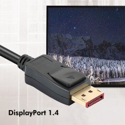 Cavo Audio/Video DisplayPort 8K M/M 1 m Nero