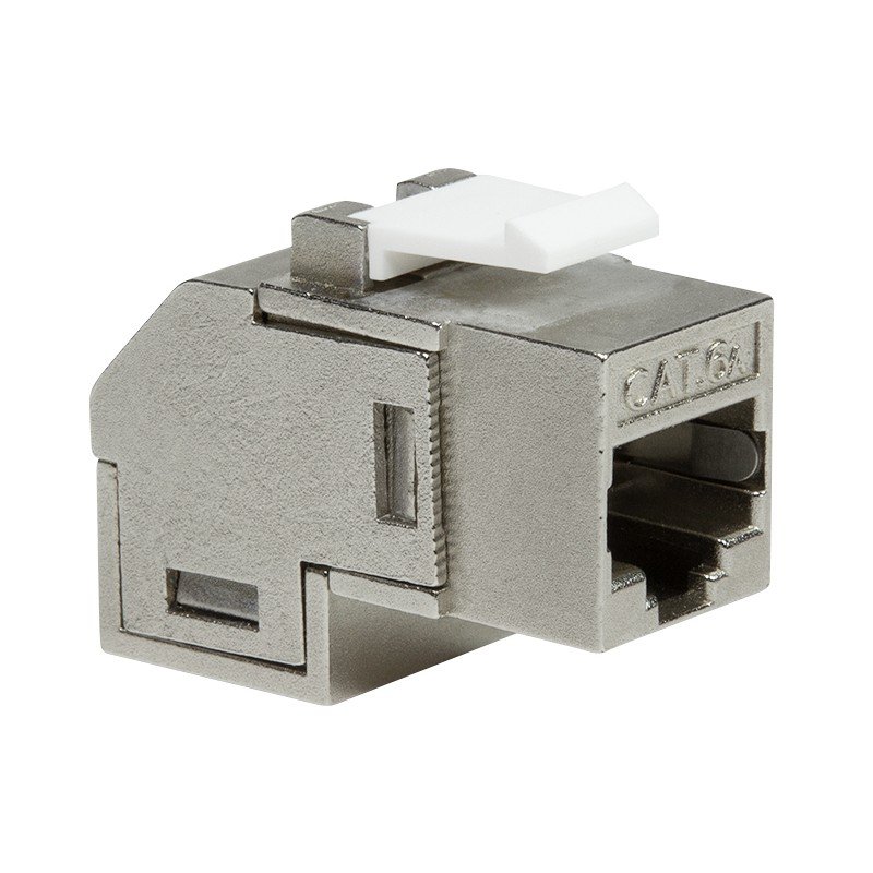 Frutto Keystone Cat.6A 2x RJ45 STP Angolato a 90°