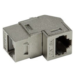 Frutto Keystone Cat.6A 2x RJ45 STP Angolato a 90°