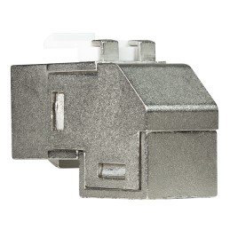 Frutto Keystone Cat.6A 2x RJ45 STP Angolato a 90°