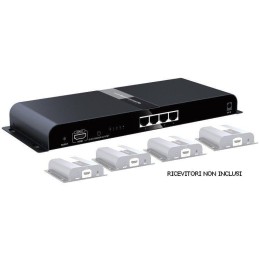 Extender Splitter 4 vie HDMI con IR su Cavo CAT6/6a/7 fino a 120m