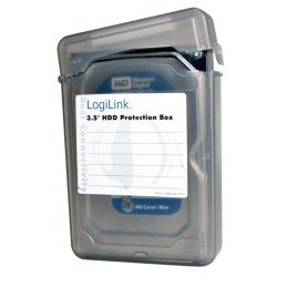 Scatola di Protezione per 1 HDD 3,5" Nero Trasparente