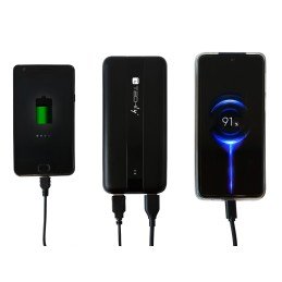 Power Bank Caricatore 10000 mAh 20W 3 Porte Output con Cavo Micro USB