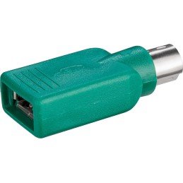 Adattatore Convertitore PS2 Maschio USB A Femmina per Tastiera e Mouse