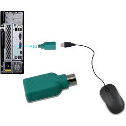 Adattatore Convertitore PS2 Maschio USB A Femmina per Tastiera e Mouse