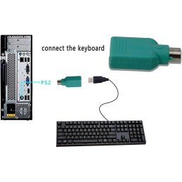 Adattatore Convertitore PS2 Maschio USB A Femmina per Tastiera e Mouse