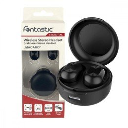 Auricolari Wireless Bluetooth con Custodia di Ricarica Nero